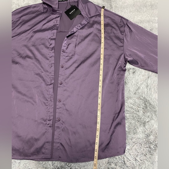 NWT Shein Basics satin shirt - size M - Picture 3 of 6